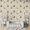 Cute Bunny Watercolor Wallpaper | Woodland Mural YCO-30011