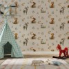 Cute Bunny Watercolor Wallpaper | Woodland Mural YCO-30011