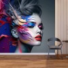 Elegant Woman Wallpaper | Stylish Salon Wall Art YK-00778