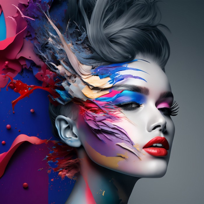 Elegant Woman Wallpaper | Stylish Salon Wall Art YK-00778