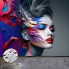 Elegant Woman Wallpaper | Stylish Salon Wall Art YK-00778