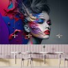 Elegant Woman Wallpaper | Stylish Salon Wall Art YK-00778