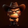 Funny Cowboy Cartoon Wallpaper | Whimsical Western Mural