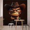 Funny Cowboy Cartoon Wallpaper | Whimsical Western Mural