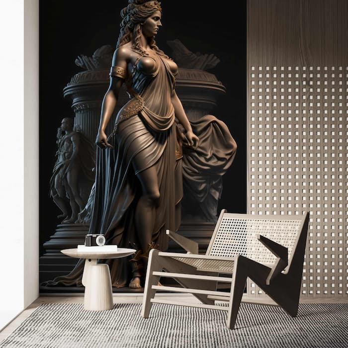 Greek Helen Wallpaper | Troy Statue Mural YM-00299