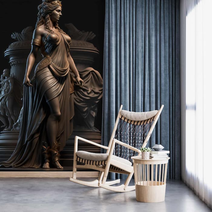 Greek Helen Wallpaper | Troy Statue Mural YM-00299