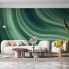 Green Ombre Wave Wallpaper | Abstract Wall Mural YM-02573