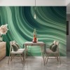 Green Ombre Wave Wallpaper | Abstract Wall Mural YM-02573