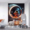 Moonwalker Astronaut Wallpaper | Outer Space Mural YCO-00211