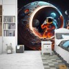 Moonwalker Astronaut Wallpaper | Outer Space Mural YCO-00211