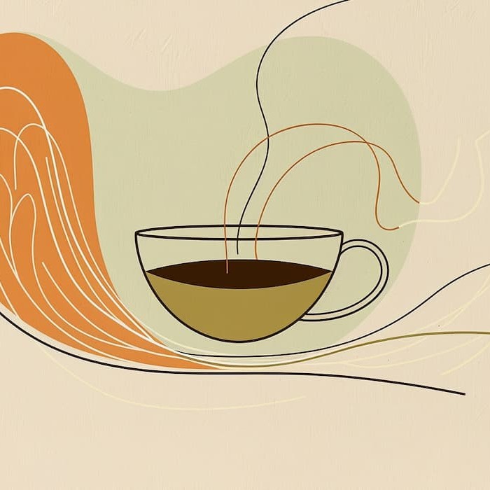 Minimalist Coffee Wall Mural | Retro Cafe Wallpaper YC-05070