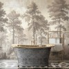 Scenic Forest Wall Mural, Minimalist Landscape Wallpaper YD-05058