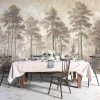 Scenic Forest Wall Mural, Minimalist Landscape Wallpaper YD-05058