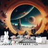 Futuristic Space Wallpaper | Sci-Fi Galaxy Mural YCO-00219