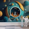 Space Adventure Wallpaper | Planets & Astronaut Art YCO-00208