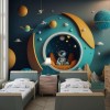 Space Adventure Wallpaper | Planets & Astronaut Art YCO-00208