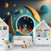 Space Adventure Wallpaper | Planets & Astronaut Art YCO-00208