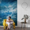 Textured Navy Wallpaper | Oil Painting Wall Art YS-04048