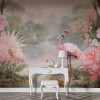 Tropical Flamingo Wallpaper – Elegant Floral Wall Mural YH-02325
