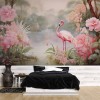 Tropical Flamingo Wallpaper – Elegant Floral Wall Mural YH-02325