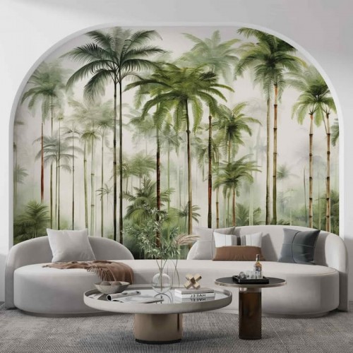 Tropical Palm Trees Mural | Scenic Landscape Wallpaper YD-02405