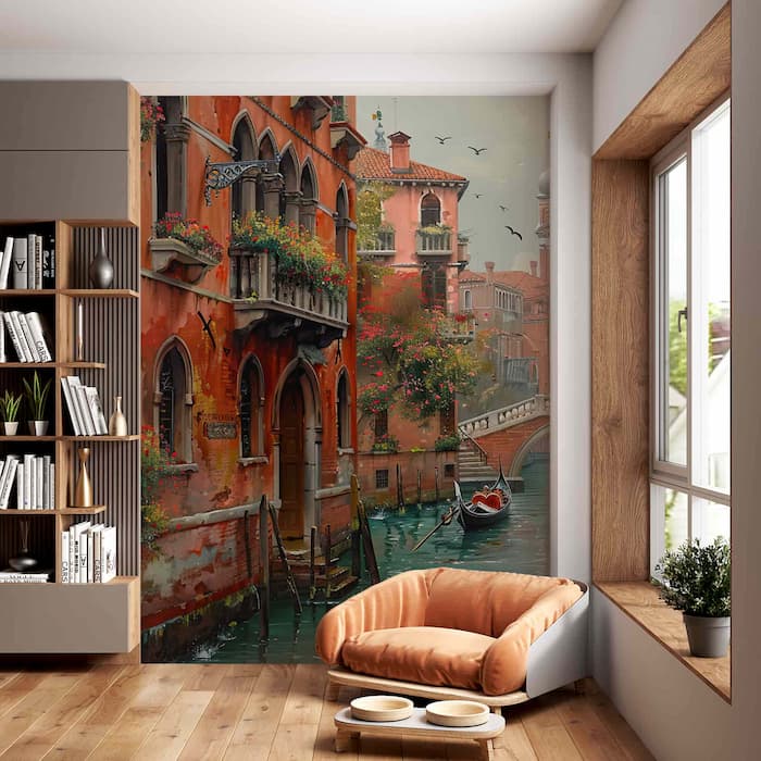 Venice Canal Mural | Italian Vintage Wallpaper YD-05043